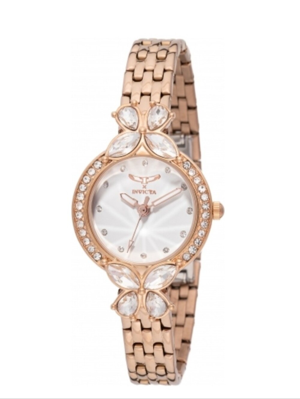 NWT Invicta Wildflower Crystal Women's Watch - 30mm Rose Gold White Dial 69099